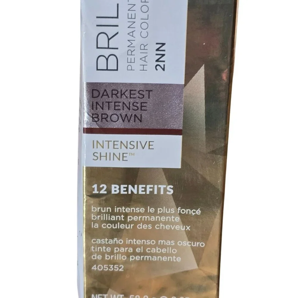Ion Brilliant 12 Permanent Hair Color 2NN Darkest Intense Brown Gloss Intensive